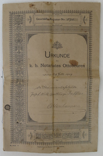 Handgeschriebene urkunde des - urkunde,