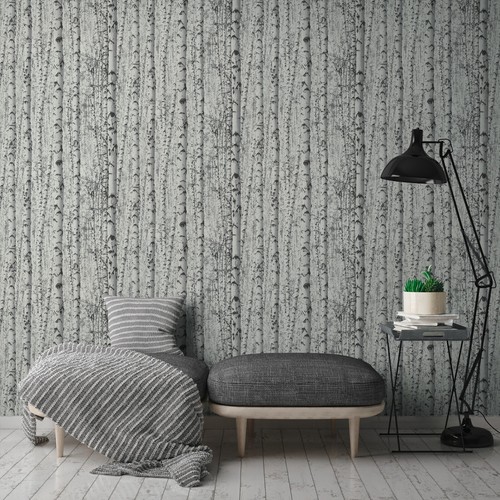 Vliestapete birkenwald - 3d,