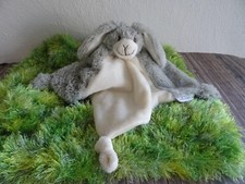 🐝 Tavolinchen Hase Schmusetuch Kuscheltuch Schnuffeltuch mit Rassel Grau 🐝