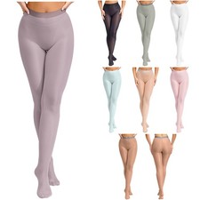 DE Damen Glänzende Stretch Strumpfhosen Nahtlose Durchsichtige Strümpfe Leggings