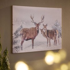 Wandbild Hirschgruppe im