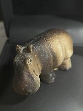 Dipinto A Mano Figur Nilpferd Flusspferd signiert 5,5x3cm