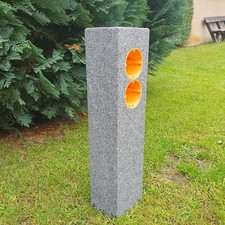 Gartensteckdose Granit Stele