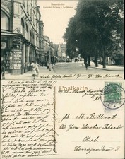 Ansichtskarte Neumünster Geschäfte - Großflecken - Kuhberg 1913