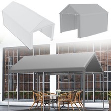 Carport 3x4m 3x6m 4x6m 4x8m Zeltgarage mit Rolltüren Dach&Seitenwänden Weiß Grau