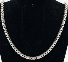 835/- Silber Kette, Venezianer, 60 cm lang, 3,5 mm breit.  
