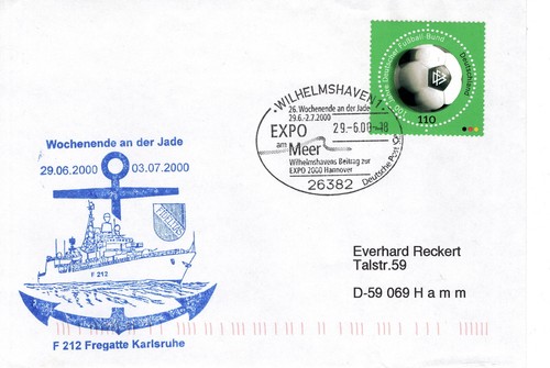 Schiffspost fregatte karlsruhe - schiffspost,