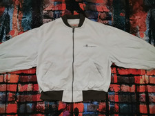 CHEVIGNON CONQUEST SOMMER DENIM JACKE BEIGE SCHREIBSCHRIFT KRONE GRÖSSE L