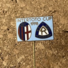 Anstecknadel  Intertoto Cup 1998  Ruch Chorzow (Polen) - Bolonia FC (Italien)