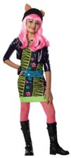 Howleen Wolf Kostüm Mädchen Monster High Kleid + Perücke Halloween