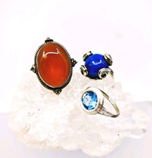 🦚 Silber Ringe -  3 Stück