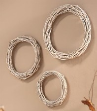 Rattan Deko Kranz "White"