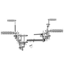 Aluminium 7" Vorverlegte Fußrastenanlage Fußrasten für Honda VTX1800C VTX1800F