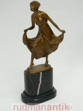 BRONZE FIGUR TÄNZERIN HALBAKT