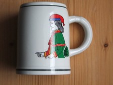 Bierkrug mit Skatmotiv und Sinnspruch Krug Bierseidel Becher DDR