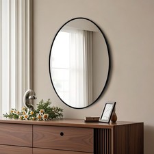 Wandspiegel Oval mit Aluminium