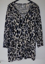 Da-/Mä-Bluse Gr. 46/48 maxiblue 3/4-Arm