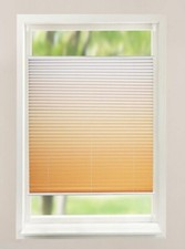 Klemmfix Plissee orange Karamel-weiß  Klemmrollo Easyfix Farbverlauf Sichtschutz