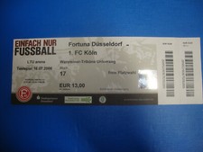 2008 Ticket Fortuna Düsseldorf 1. FC Köln Derby Sammler Eintrittskarte Testspiel