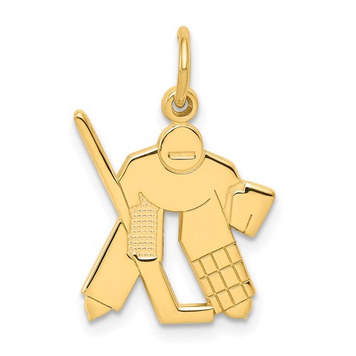 10k hockey goalie charm - hockey,