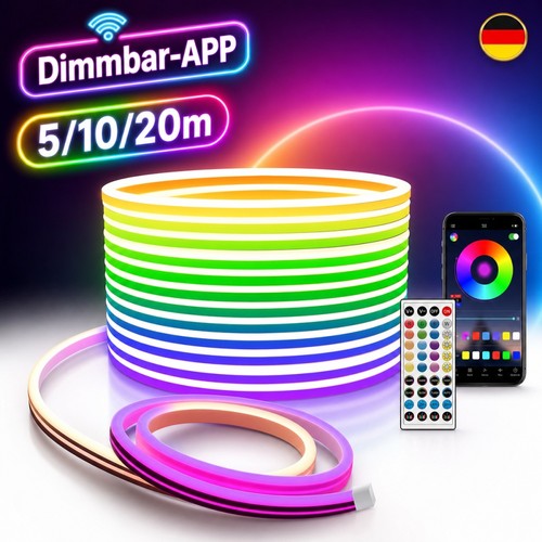 20m neon cob led streifen - neon,