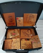 30 Motiv-Bilder,  Holz Brandmalerei, Wandschmuck, Deko, verschiedene Größen 