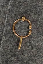 Mittelalter Fibel Tyr (Set) 3 cm aus Messing Golden | Wikinger Gewandung LARP