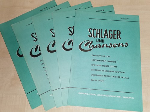 Schlager und chanson - chanson, notenheft