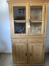 Küchenschrank,Weichholzschrank, Landhaus antik 2-teilig Biedermeier, Gründerzeit