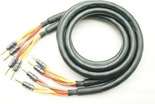 MOGAMI 3104 2 Paar 24K vergoldet Beryllium Kupfer Lautsprecherkabel...