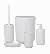 Badezimmer-Set Bad-Set Badezimmerzubehör-Set Badaccessoires-Set 5er Set beige