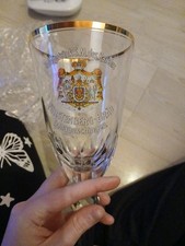 Prunkpokal Bierglas Golddekor