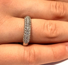 Ring Recarlo CT 0,41 IN Weißgold 18 CT 750 und Diamanten Made IN Italien