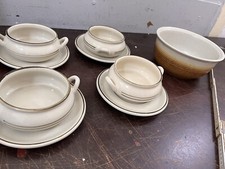 Original GERZIT GERZ Staffel Stoneware Porzellan Schüssel Schalen +4 Süppentasse