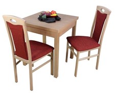 3tlg. Tischgruppe, Essgruppe 3tlg. in 7 Farben, Esstisch ausziehbar