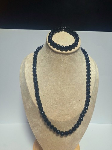 Onyx perlenkette halskette - onyx,