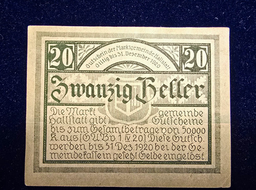 Notgeldschein marktgemeinde - notgeldschein,