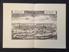 HANAU - KUPFERSTICH MERIAN 1644 - 43x30 cm !! - FAKSIMILE 1966 - TOP !!
