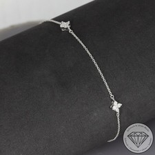 Wert 1250 € Brillant Armband (0,19 carat) 585 14 Karat Weiß Gold xxyy