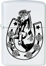 Zippo Horseshoe Horse white matte 2002858 NEU&OVP