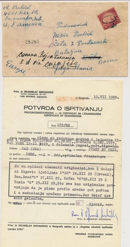 Bosnia 1929 brief aus - bosnia, usa