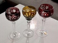 3x Bleikristall Wein Gläser