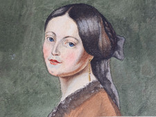 Hedwig Greve (von Lepel-Gnitz) Aquarell Malerei Porträt Mädchenbildnis (061)