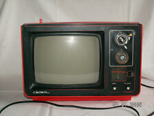 VINTAGE  Fernseher / Radio CROWN Portable TV R 25 ca. 1970iger Jahre in Orange