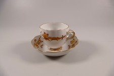 Meissen Mocca Tasse Untertasse Espresso gelb reicher Drache 1. Wahl Dekor 320610