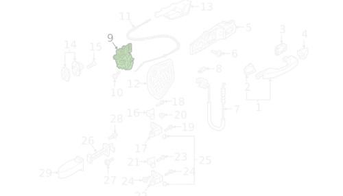 Türschloss für 3 - für, id