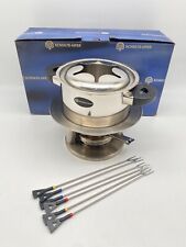 2X SCHULTE UFER FONDUE SETS LIFE EDELSTAHL 12 GABELN 2 TÖPFE 2 PASTENBRENNER