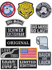 Old School Aufnäher Patch Aufbügler Geschenk Männer BIKER Motorrad Kutte Harley