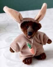 Sammler Teddy, im Hasenkostüm, Handgefertigt, 10cm, "Kuno II", v. Domherrenbären