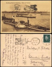 Ansichtskarte Homberg-Duisburg Ruhrort Dampfer Industrieanlagen 1931
